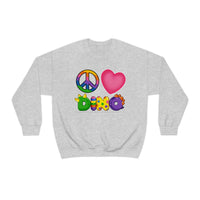 DINO-BUDDIES® - Peace Love DINO™ - Unisex Adult Crewneck Sweatshirt