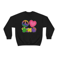 DINO-BUDDIES® - Peace Love DINO™ - Unisex Adult Crewneck Sweatshirt