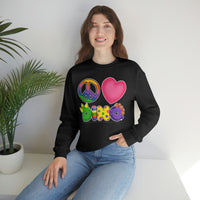 DINO-BUDDIES® - Peace Love DINO™ - Unisex Adult Crewneck Sweatshirt