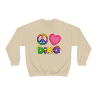 DINO-BUDDIES® - Peace Love DINO™ - Unisex Adult Crewneck Sweatshirt