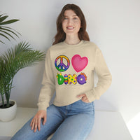 DINO-BUDDIES® - Peace Love DINO™ - Unisex Adult Crewneck Sweatshirt