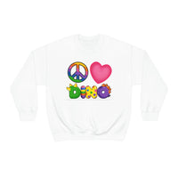 DINO-BUDDIES® - Peace Love DINO™ - Unisex Adult Crewneck Sweatshirt