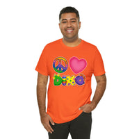 DINO-BUDDIES® - Peace Love DINO™ - Unisex Adult Jersey Short Sleeve Tee