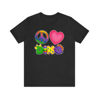 DINO-BUDDIES® - Peace Love DINO™ - Unisex Adult Jersey Short Sleeve Tee