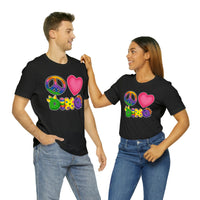 DINO-BUDDIES® - Peace Love DINO™ - Unisex Adult Jersey Short Sleeve Tee