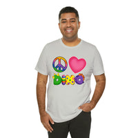 DINO-BUDDIES® - Peace Love DINO™ - Unisex Adult Jersey Short Sleeve Tee