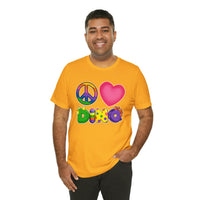 DINO-BUDDIES® - Peace Love DINO™ - Unisex Adult Jersey Short Sleeve Tee