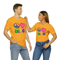 DINO-BUDDIES® - Peace Love DINO™ - Unisex Adult Jersey Short Sleeve Tee