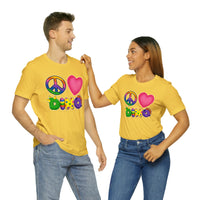 DINO-BUDDIES® - Peace Love DINO™ - Unisex Adult Jersey Short Sleeve Tee