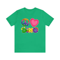 DINO-BUDDIES® - Peace Love DINO™ - Unisex Adult Jersey Short Sleeve Tee