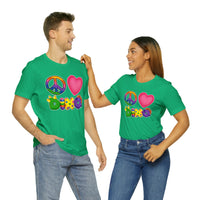 DINO-BUDDIES® - Peace Love DINO™ - Unisex Adult Jersey Short Sleeve Tee