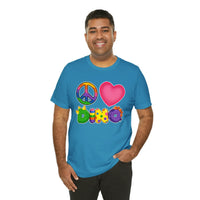 DINO-BUDDIES® - Peace Love DINO™ - Unisex Adult Jersey Short Sleeve Tee