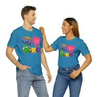 DINO-BUDDIES® - Peace Love DINO™ - Unisex Adult Jersey Short Sleeve Tee