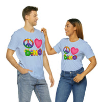 DINO-BUDDIES® - Peace Love DINO™ - Unisex Adult Jersey Short Sleeve Tee