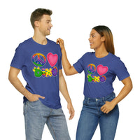 DINO-BUDDIES® - Peace Love DINO™ - Unisex Adult Jersey Short Sleeve Tee