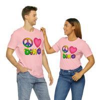 DINO-BUDDIES® - Peace Love DINO™ - Unisex Adult Jersey Short Sleeve Tee