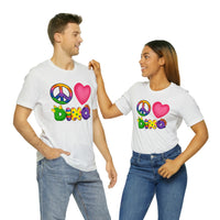 DINO-BUDDIES® - Peace Love DINO™ - Unisex Adult Jersey Short Sleeve Tee