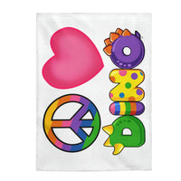 DINO-BUDDIES® - Peace Love DINO™ - Velveteen Plush Blanket