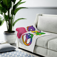 DINO-BUDDIES® - Peace Love DINO™ - Velveteen Plush Blanket