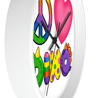 DINO-BUDDIES® - Peace Love DINO™ - Wall Clock