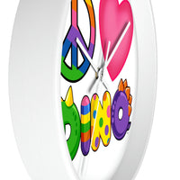 DINO-BUDDIES® - Peace Love DINO™ - Wall Clock