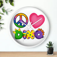 DINO-BUDDIES® - Peace Love DINO™ - Wall Clock