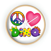 DINO-BUDDIES® - Peace Love DINO™ - Wall Clock