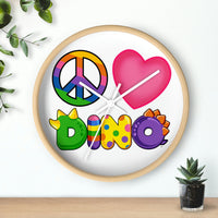 DINO-BUDDIES® - Peace Love DINO™ - Wall Clock