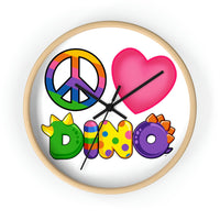 DINO-BUDDIES® - Peace Love DINO™ - Wall Clock