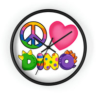 DINO-BUDDIES® - Peace Love DINO™ - Wall Clock