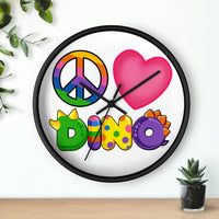 DINO-BUDDIES® - Peace Love DINO™ - Wall Clock