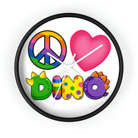 DINO-BUDDIES® - Peace Love DINO™ - Wall Clock