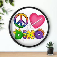 DINO-BUDDIES® - Peace Love DINO™ - Wall Clock