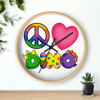 DINO-BUDDIES® - Peace Love DINO™ - Wall Clock