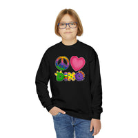 DINO-BUDDIES® - Peace Love DINO™ - Youth Crewneck Sweatshirt