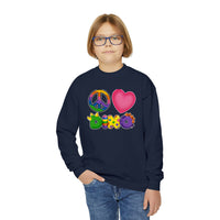 DINO-BUDDIES® - Peace Love DINO™ - Youth Crewneck Sweatshirt