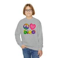 DINO-BUDDIES® - Peace Love DINO™ - Youth Crewneck Sweatshirt