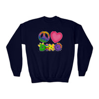 DINO-BUDDIES® - Peace Love DINO™ - Youth Crewneck Sweatshirt