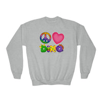 DINO-BUDDIES® - Peace Love DINO™ - Youth Crewneck Sweatshirt