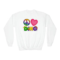 DINO-BUDDIES® - Peace Love DINO™ - Youth Crewneck Sweatshirt