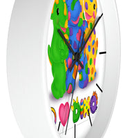 DINO-BUDDIES® - Peace Love DINO™ w/3 Dino-Buddies - Wall Clock