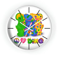 DINO-BUDDIES® - Peace Love DINO™ w/3 Dino-Buddies - Wall Clock