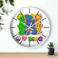 DINO-BUDDIES® - Peace Love DINO™ w/3 Dino-Buddies - Wall Clock