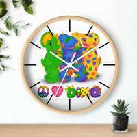 DINO-BUDDIES® - Peace Love DINO™ w/3 Dino-Buddies - Wall Clock