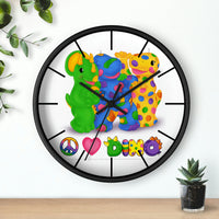DINO-BUDDIES® - Peace Love DINO™ w/3 Dino-Buddies - Wall Clock