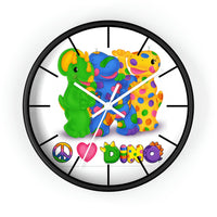 DINO-BUDDIES® - Peace Love DINO™ w/3 Dino-Buddies - Wall Clock