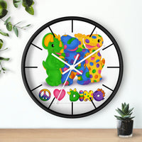 DINO-BUDDIES® - Peace Love DINO™ w/3 Dino-Buddies - Wall Clock