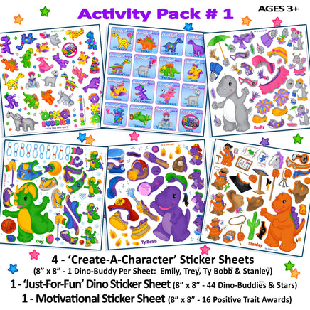 Dino-Buddies®™ Activity Pack #1 - Stickers, Stickers, Stickers