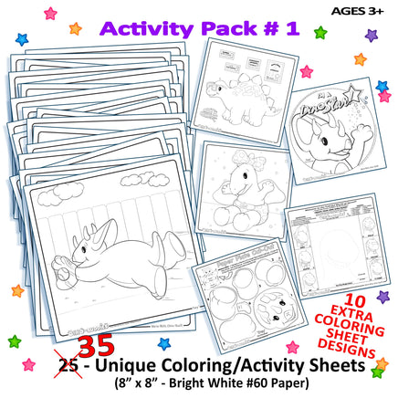 Dino-Buddies®™ Activity Pack #1 - Coloring Sheets