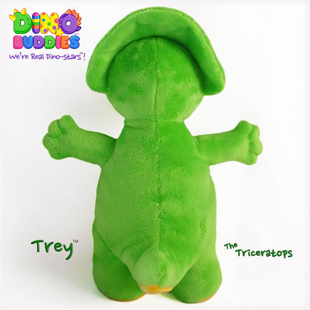 DINO-BUDDIES®™ - Dinosaur Plush Stuffed Animal - TREY™️ - The Triceratops